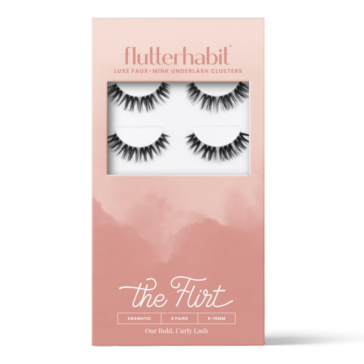 FlutterHabit The Flirt Natural Lashes front view with six lash sets