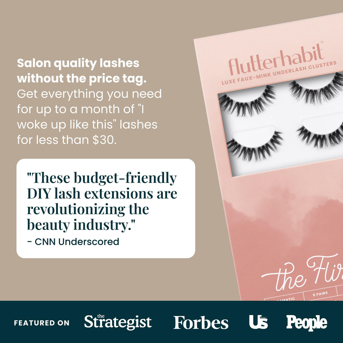 FlutterHabit The Flirt Natural Lashes in lifestyle setting
