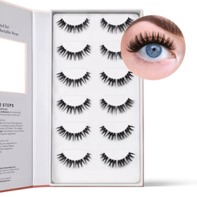 FlutterHabit The Flirt Natural Lashes side view showing lash clusters