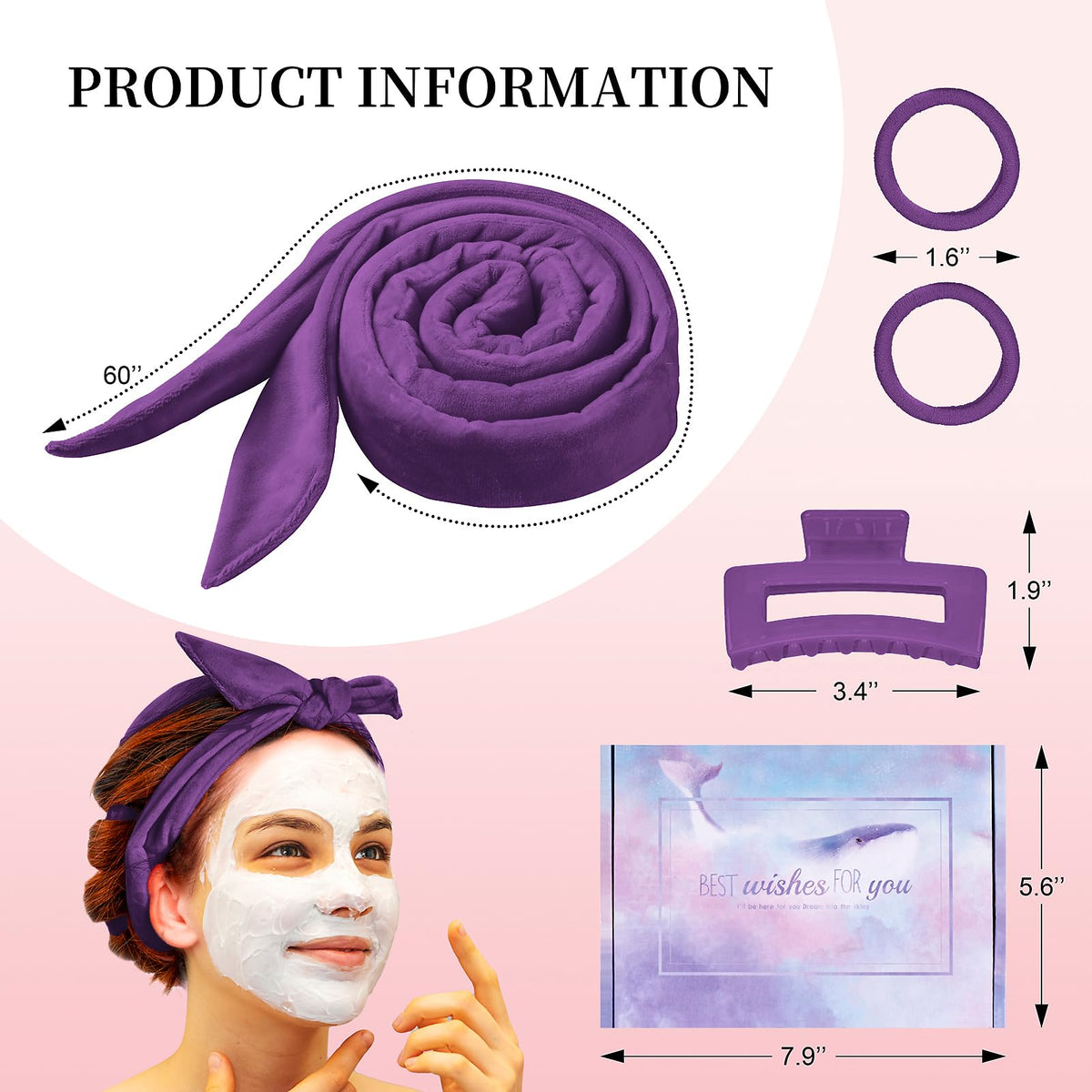 Flylipu Heatless Curling Rod Headband displayed on a table