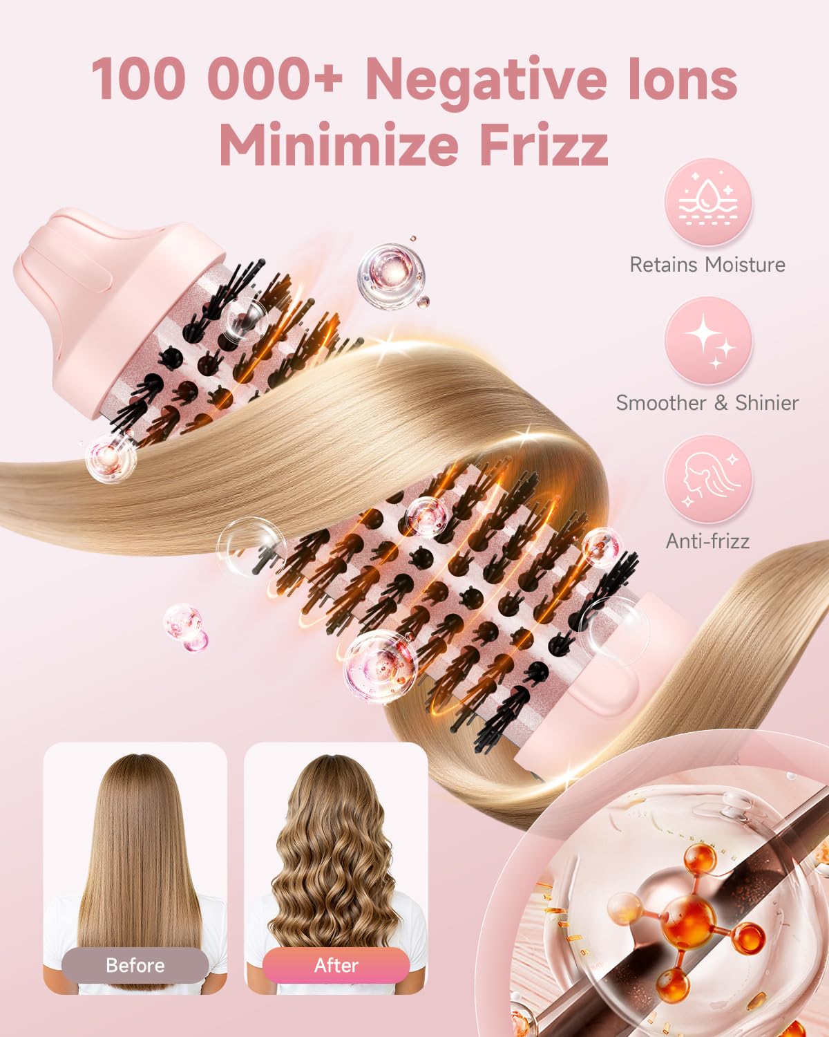 FLYZEMAA heated brush showing ceramic-coated barrel
