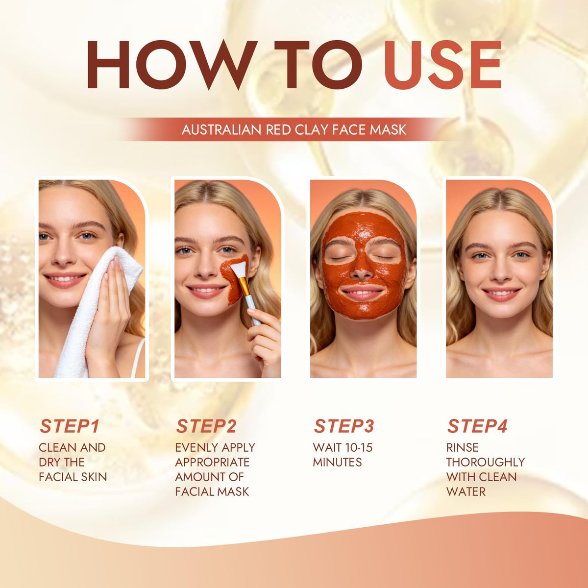FMRFMR Australian Red Clay Face Mask application on skin
