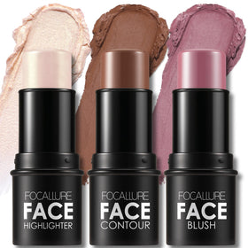 FOCALLURE 3 Pcs Cream Contour Sticks front view with shades