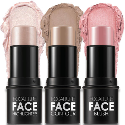 FOCALLURE 3 Pcs Cream Contour Sticks in packaging