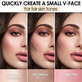 FOCALLURE Cream Contour Stick showing highlighter shade