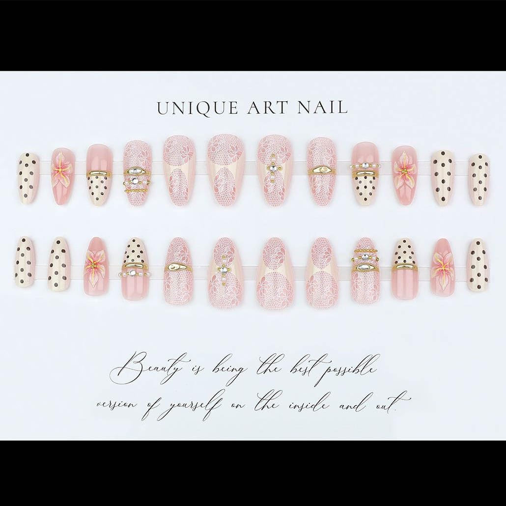 Foccna Almond Press On Nails packaging with included nail file