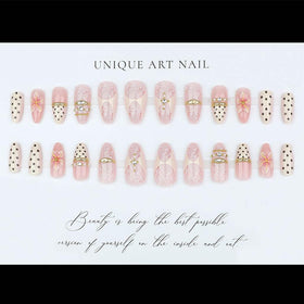 Foccna Almond Press On Nails packaging with included nail file