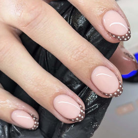Foccna Brown Almond Press on Nails 24pcs front view