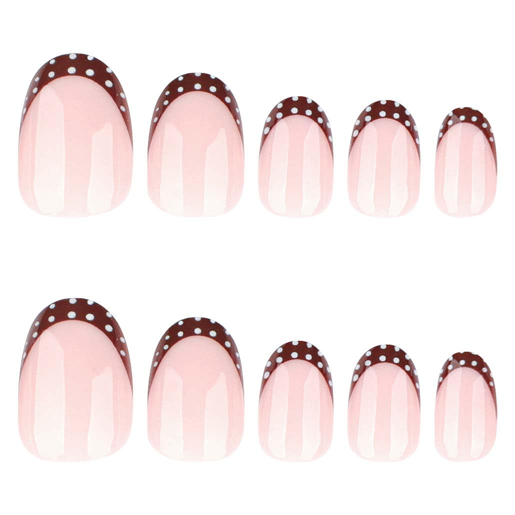 Foccna Brown Almond Press on Nails in packaging