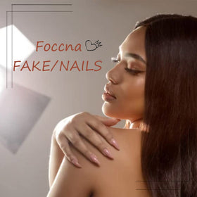 Foccna Press On Nails in a festive setting