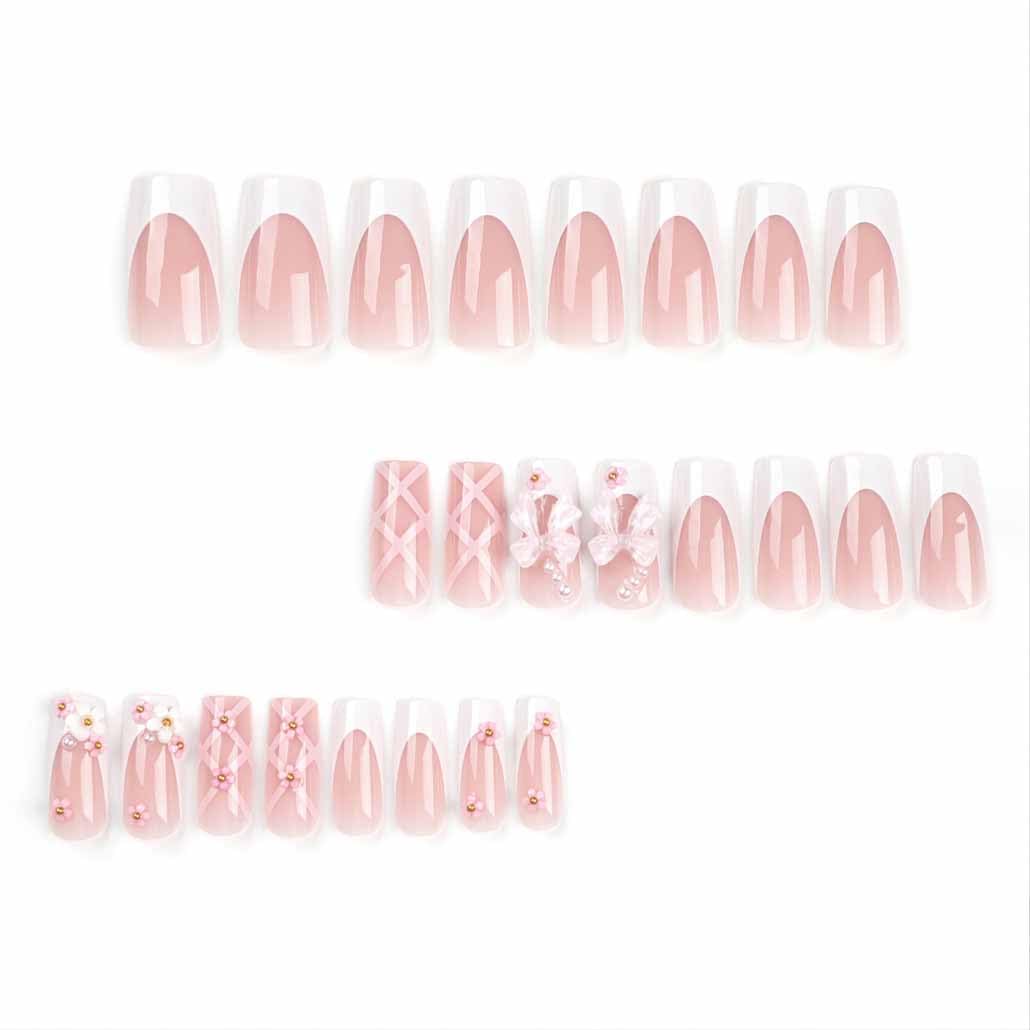 Foccna Press on Nails package contents including nail file and jelly adhesive