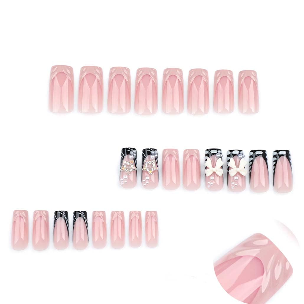 Foccna Press on Nails package with 24 pieces and nail file