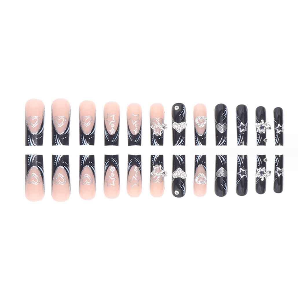Foccna Press on Nails packaging with 24 pieces and nail file