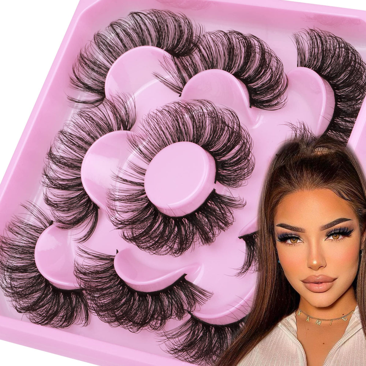 Focipeysa 20mm lashes side view showing fluffiness