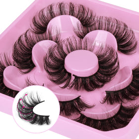 Focipeysa 20mm mink fluffy false eyelashes front view