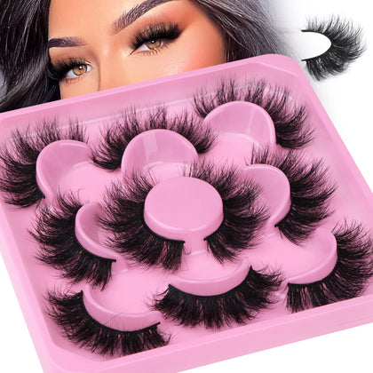 Focipeysa 3D Mink Lashes front view showcasing fluffy layers