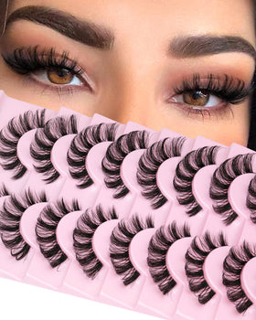 Focipeysa false eyelashes 16mm natural look front view