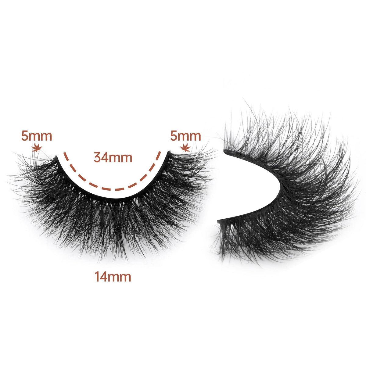 Focipeysa Fluffy Lashes 14mm close-up of the lash band