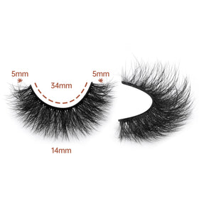 Focipeysa Fluffy Lashes 14mm close-up of the lash band