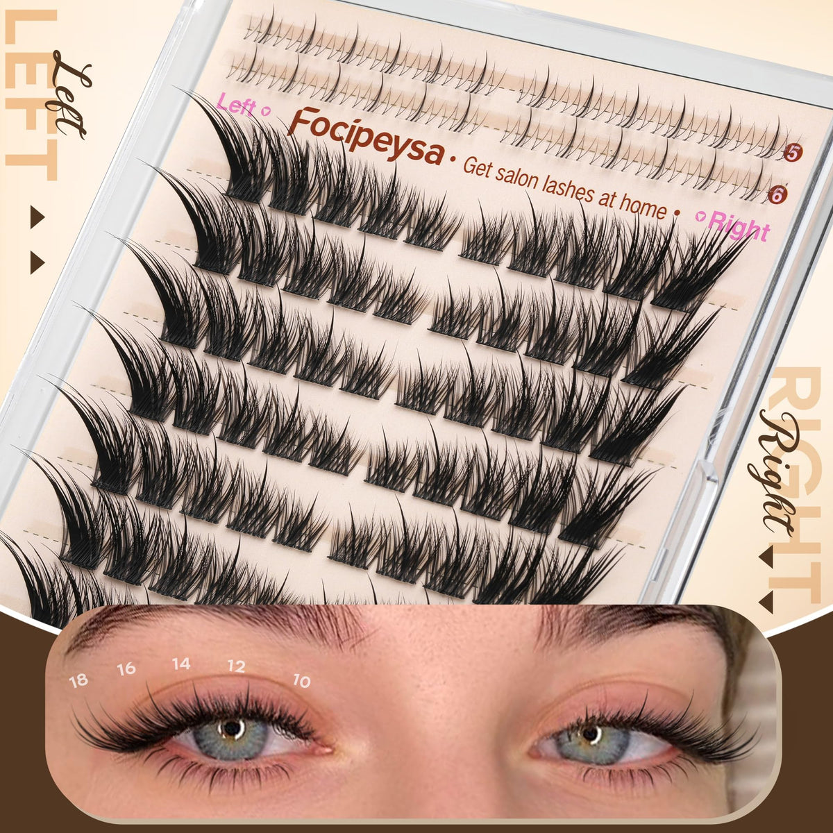 Focipeysa Fox Tail Lashes with lash tweezers
