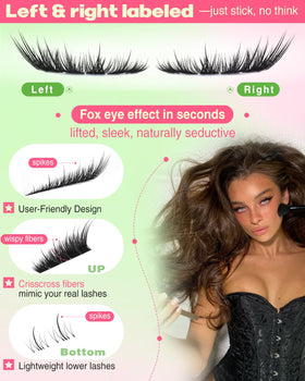 Focipeysa lash clusters 10-18mm close-up