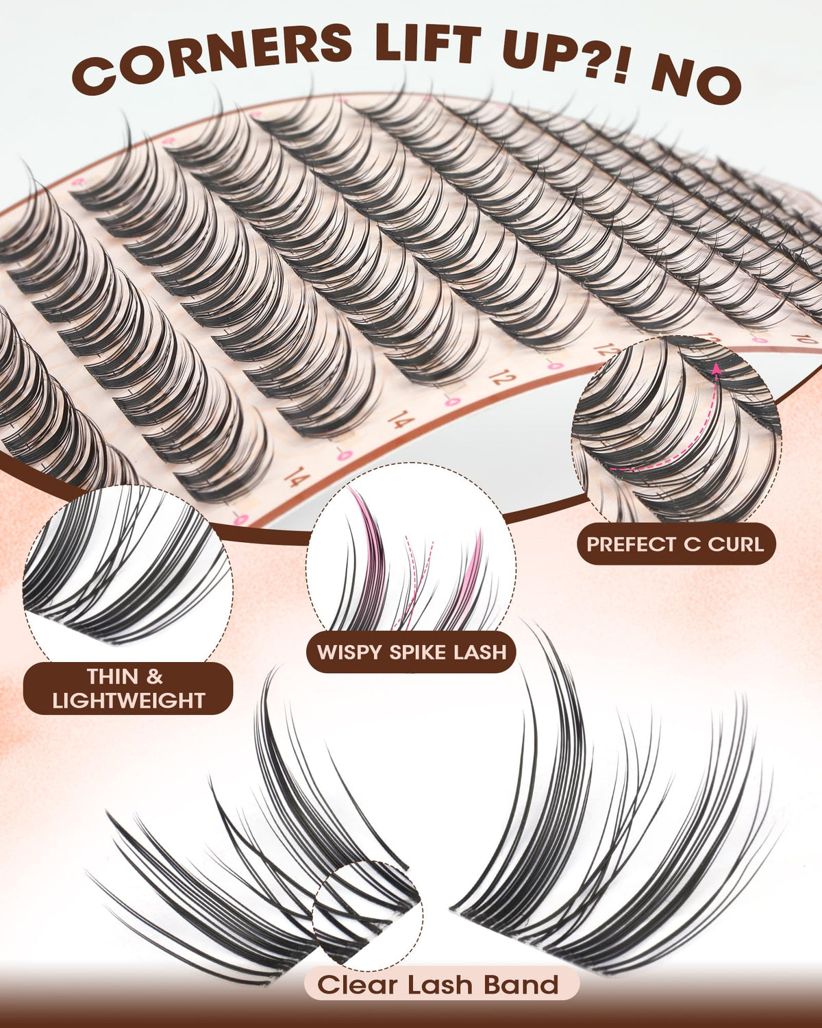 Focipeysa Manga Lash Clusters close-up of lash design