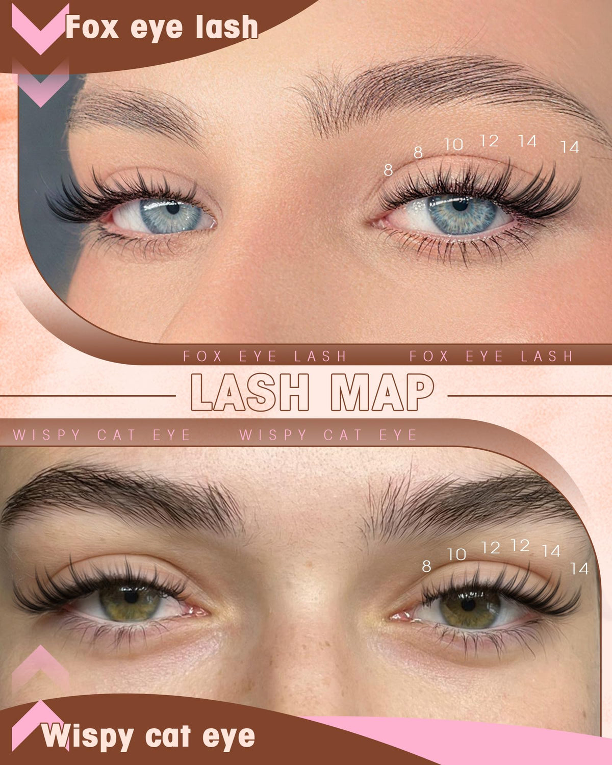Focipeysa Manga Lash Clusters displayed on a makeup table