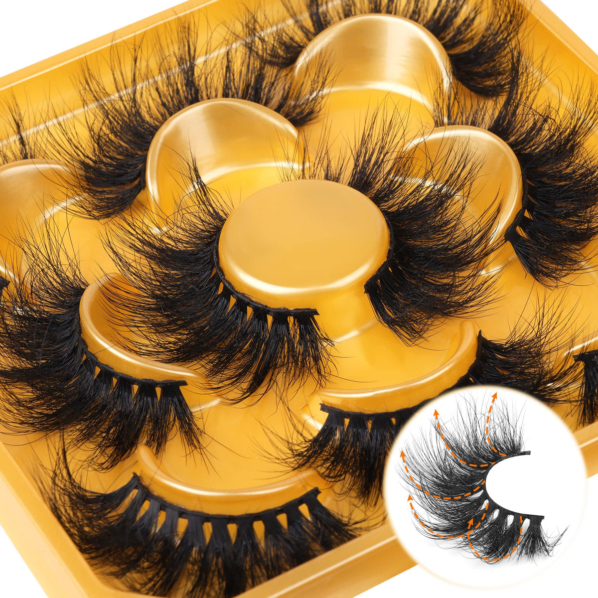 Focipeysa Mink False Eyelashes 20MM close-up of lash band