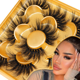 Focipeysa Mink False Eyelashes 20MM fluffy lashes front view