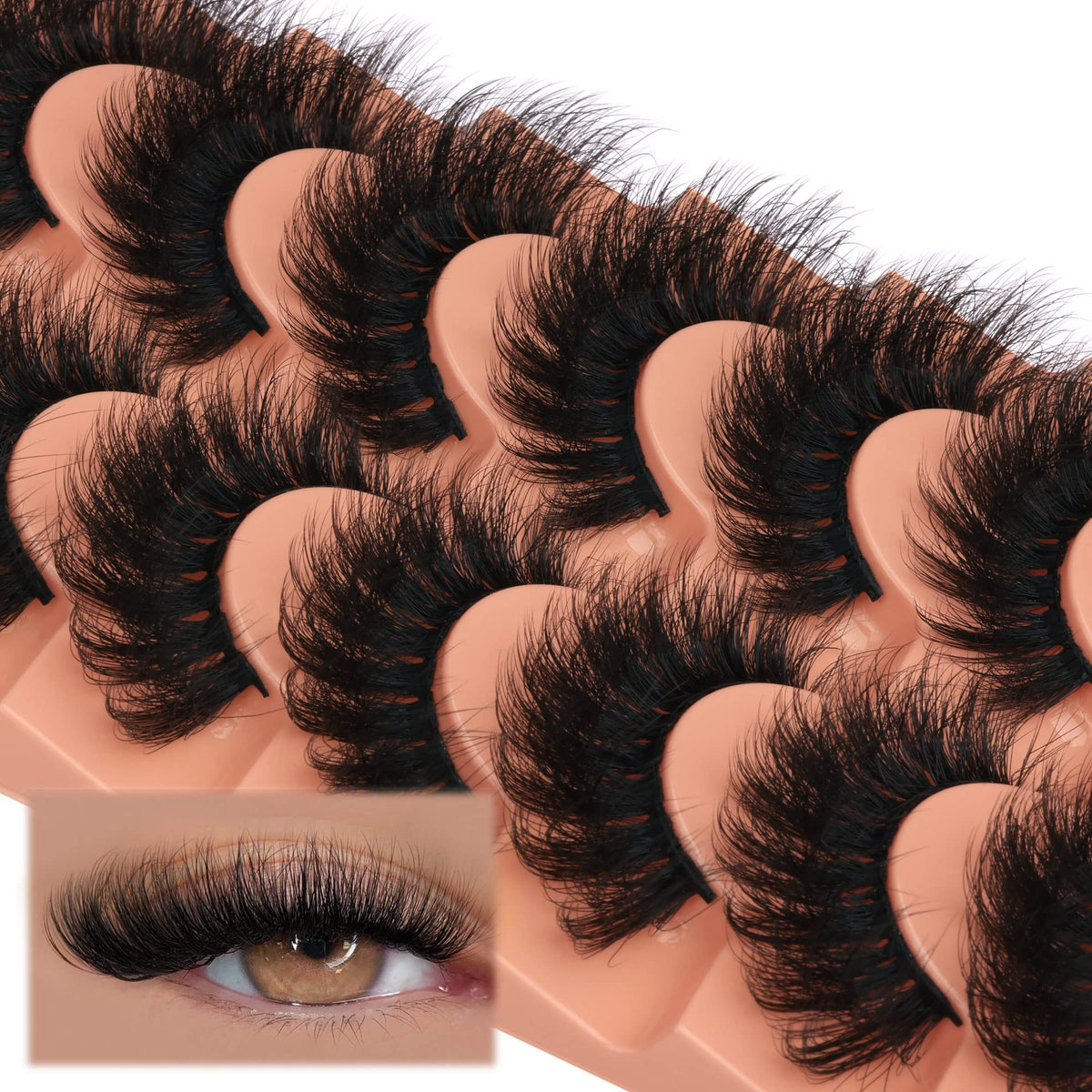Focipeysa Mink Lashes close-up of fluffy texture