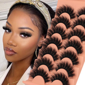 Focipeysa Mink Lashes Full Volume Cat Eye 18mm front view