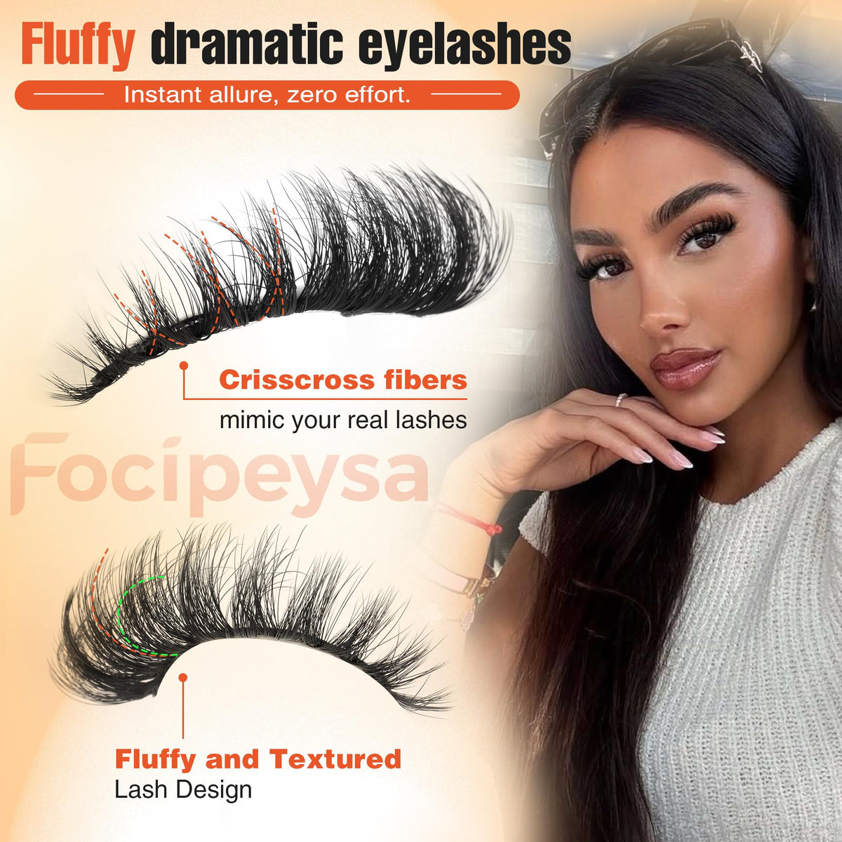 Focipeysa Mink Lashes multipack arrangement