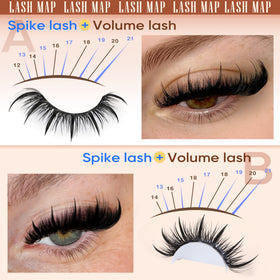 Focipeysa Spike Clusters Eyelashes on model demonstrating manga effect