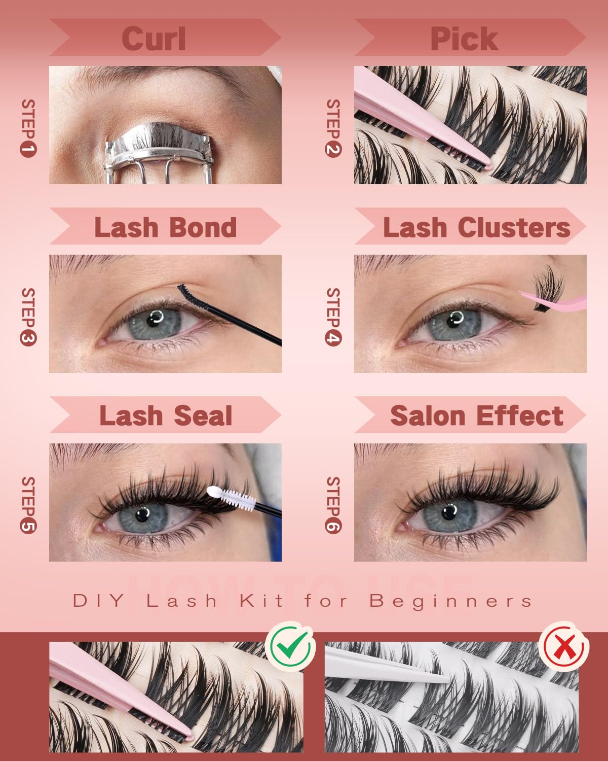 Focipeysa Wispy Lash Clusters in a beauty kit