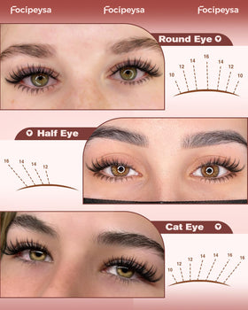Focipeysa Wispy Lash Clusters side view with band detail