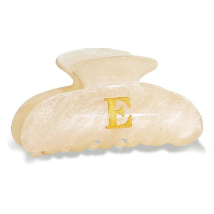 Fohufo Glitter Initial Hair Claw Clip A-letter front view