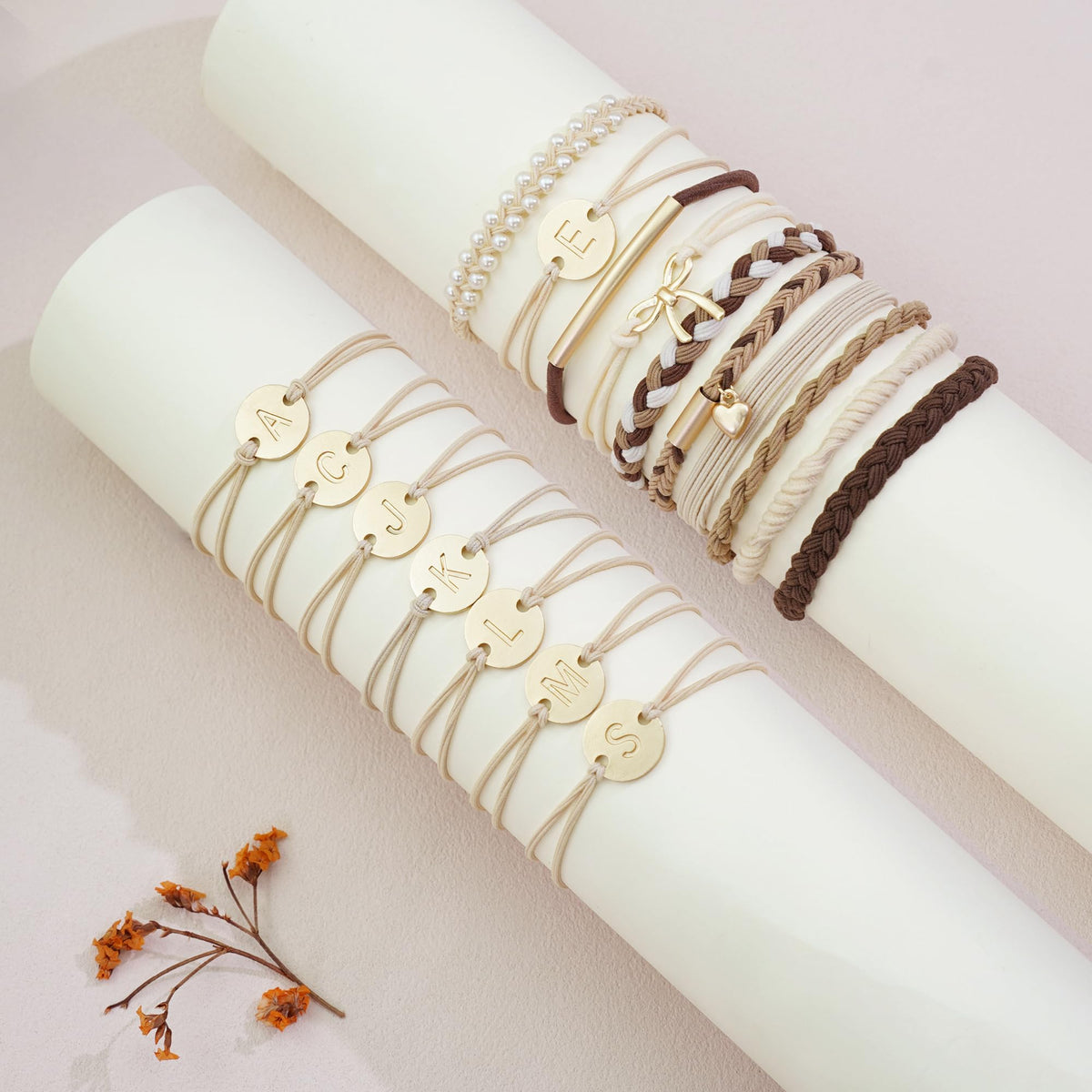 Fohufo hair ties in neutral colours perfect for matching outfits