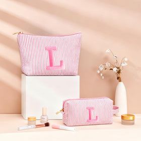 Fohufo large cosmetic bag measuring 10.2"L x 3.5"W x 7.8"H