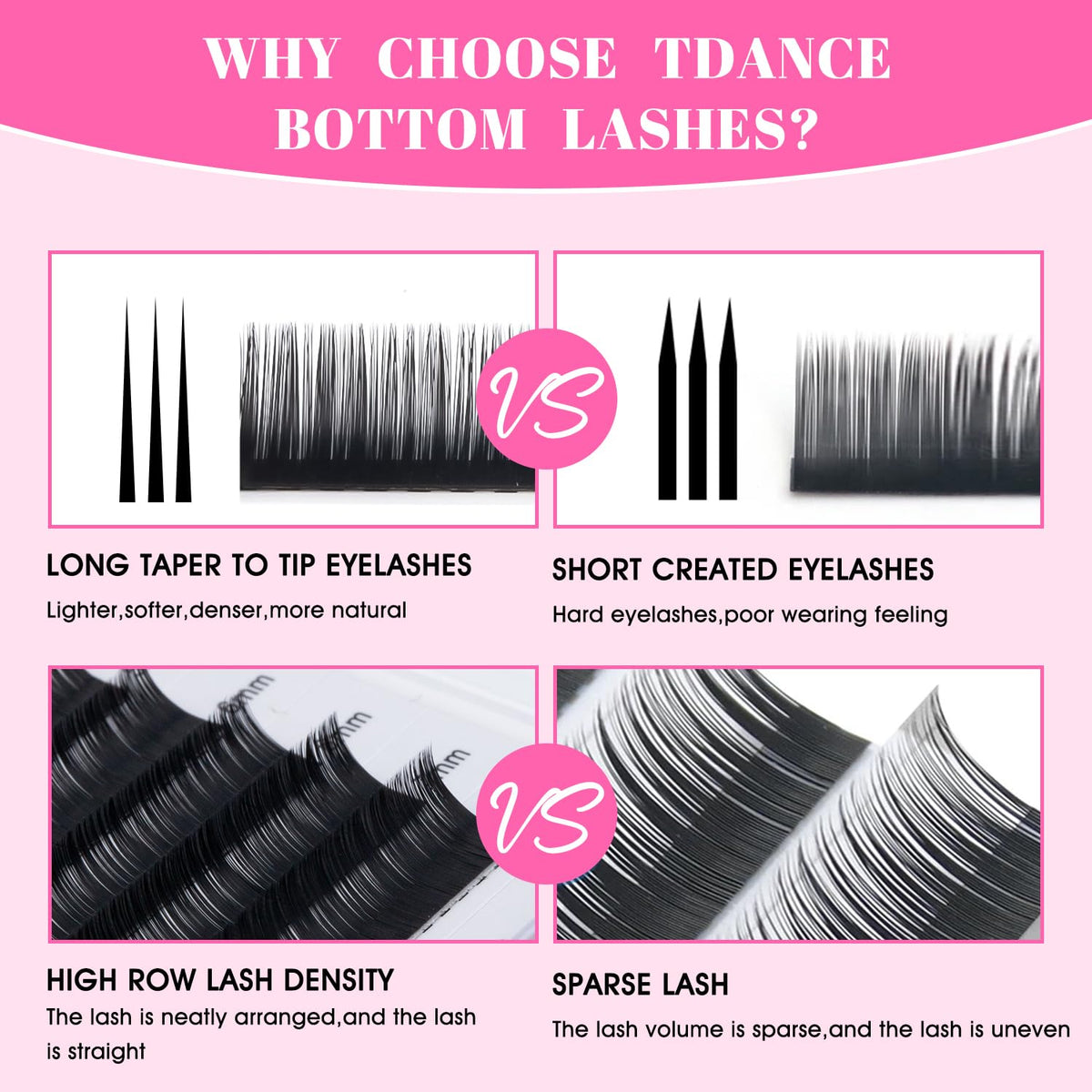 Foil strips of TDANCE Bottom Lash Extensions