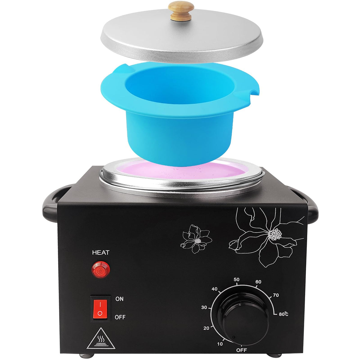 folconroad Portable Wax Warmer black model front view
