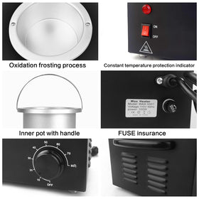 folconroad Portable Wax Warmer showing temperature control settings