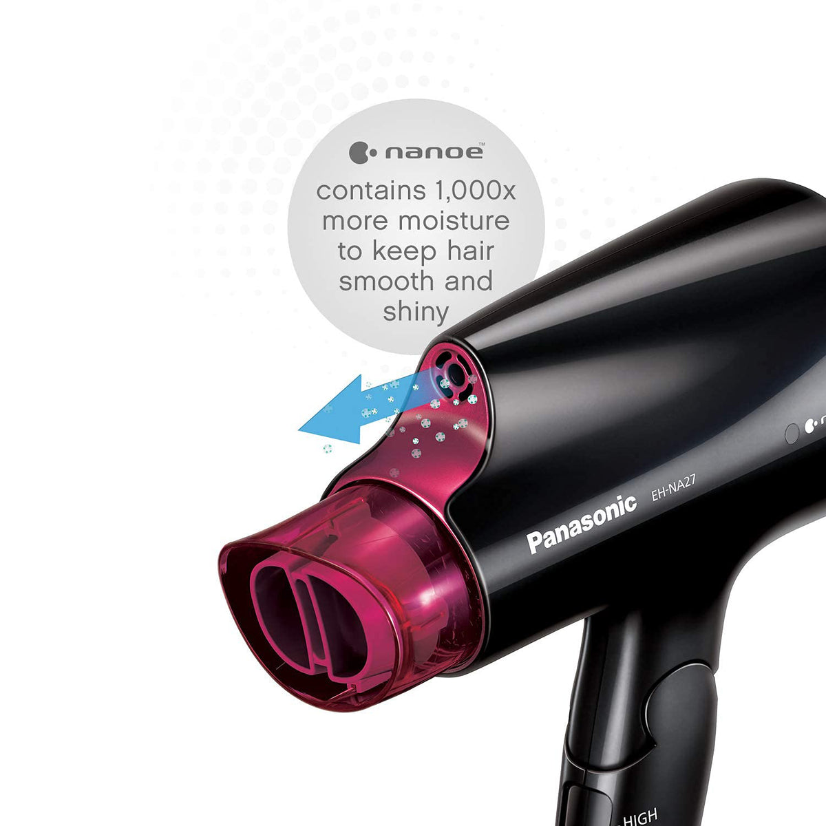 Folding handle of Panasonic nanoe Compact Hair Dryer
