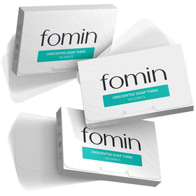 FOMIN Paper Soap Sheets front view with packaging