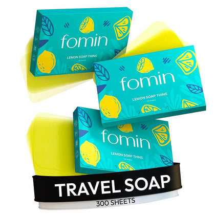 FOMIN Paper Soap Sheets lemon travel sheets front view