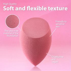Foonbe angled makeup sponge in pink