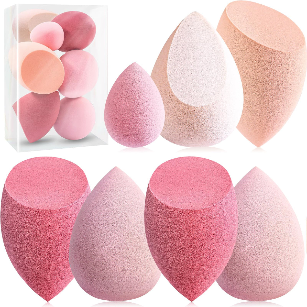 Foonbe Makeup Sponge Set 7 pieces in various colours