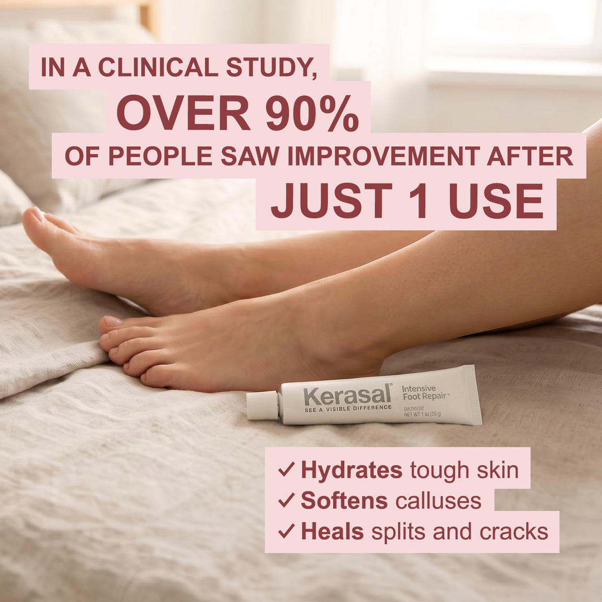 Foot care products including Kerasal ointment and gel socks