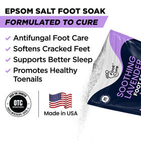FOOT foot soak in a bowl with lavender flowers