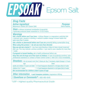 Foot soak with Epsoak Epsom Salt in a tub