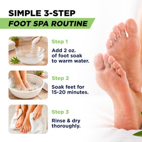 FOOT Tea Tree Oil Foot Soak in a relaxing bath setting